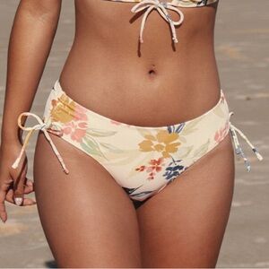 👙 CupShe - Floral Wilderness Side Shirred Hipster Bikini Bottom 👙